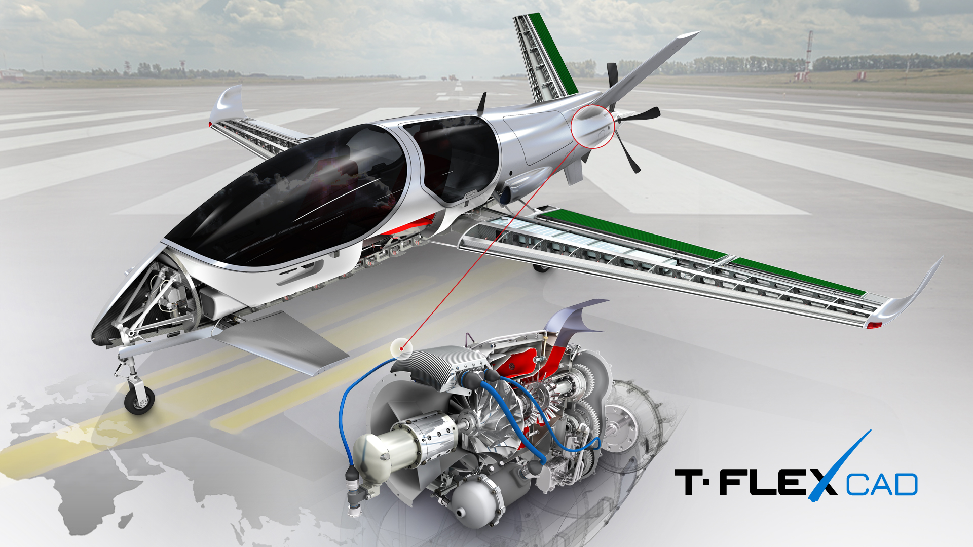 T-FLEX CAD Самолет