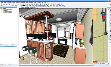 Рендеринг кухни в T-FLEX CAD