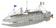 Подводная лодка «Дельфин» в масштабе 1:72.